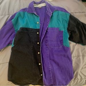 Retro denim button up